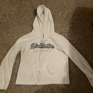 Hollister white hoodie
